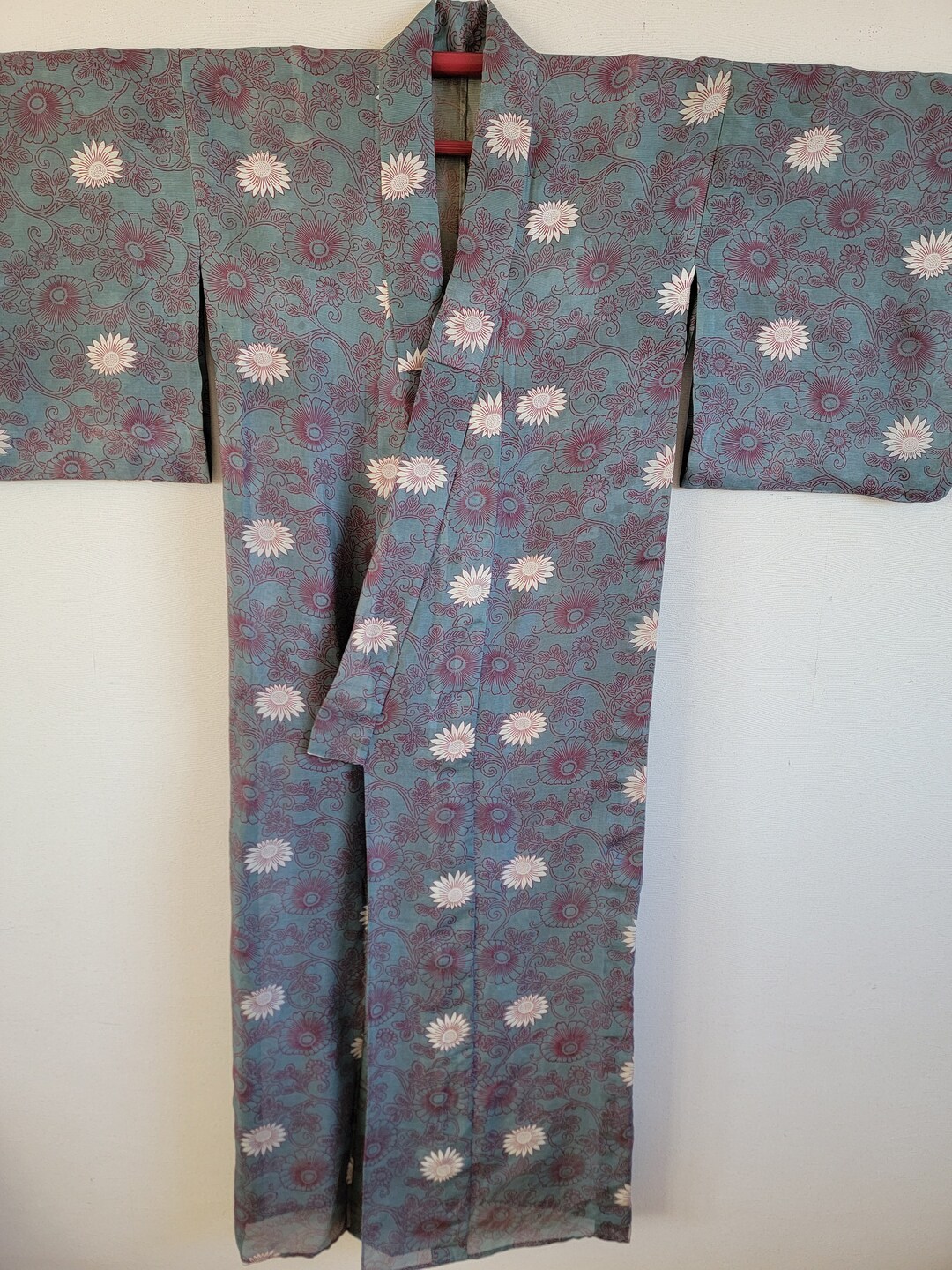 Antique Japanese Silk KIMONO Robe ,gown, Dressing,lingerie, Nightwear