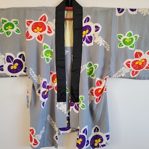 Antique Japanese Silk KIMONO jacket haori,KIMONO Dress,Antique and