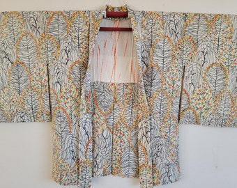 Japanese Silk  KIMONO jacket haori,Shibori,KIMONO Dress,Antique　W