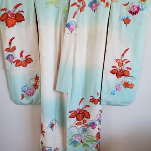 Antique Japanese Silk KIMONO Robe ,Uchikake,KIMONO Dress,Wedding KIMONO.