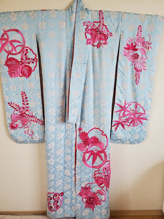 Free Shipping Antique Japanese Silk KIMONO Robe - Etsy