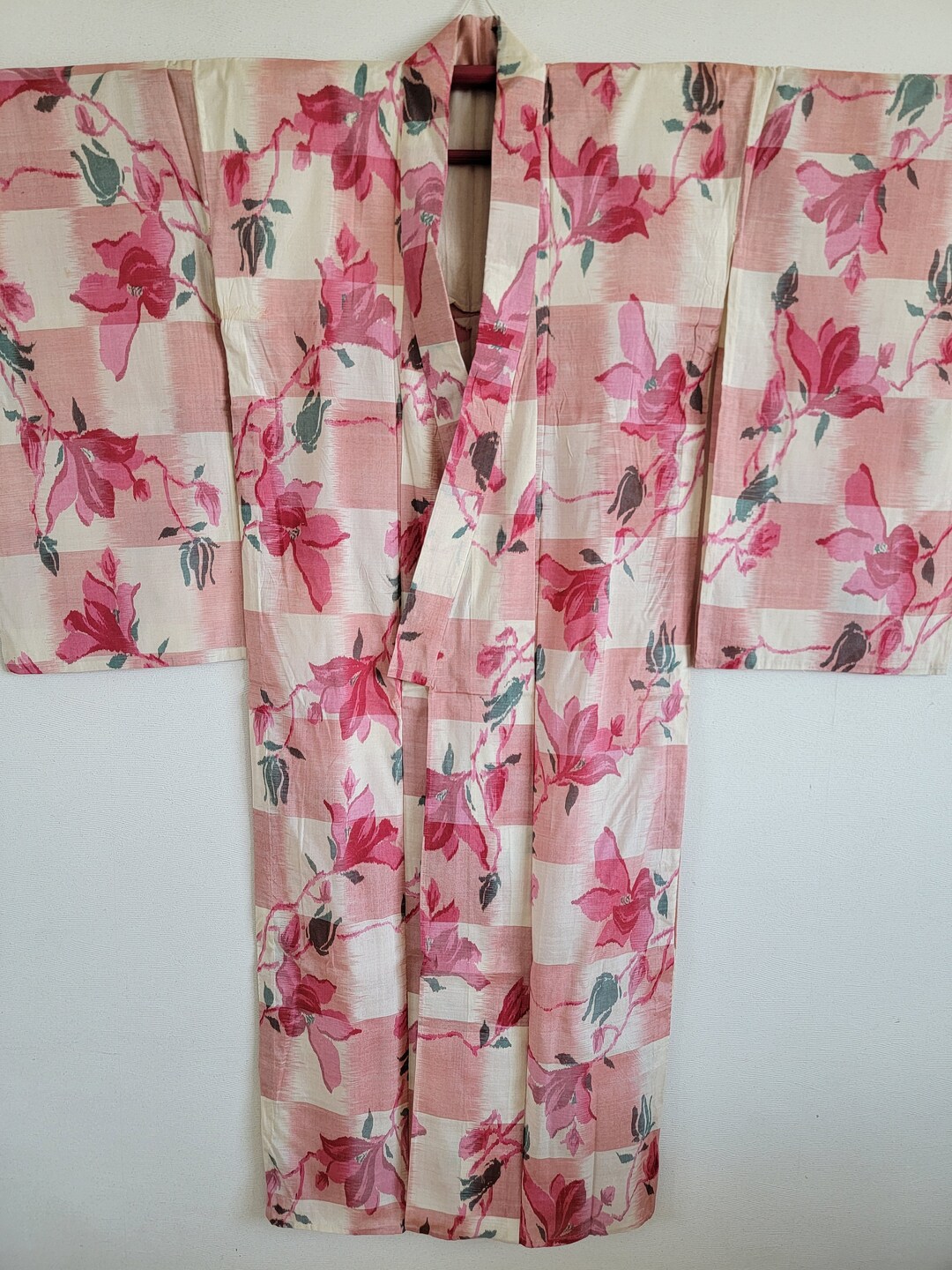 Antique Japanese Silk KIMONO Robe ,meisen,gown, Dressing,lingerie