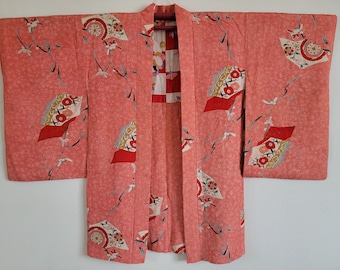 Antique Japanese Silk KIMONO jacket haori,KIMONO Dress,Antiquewa