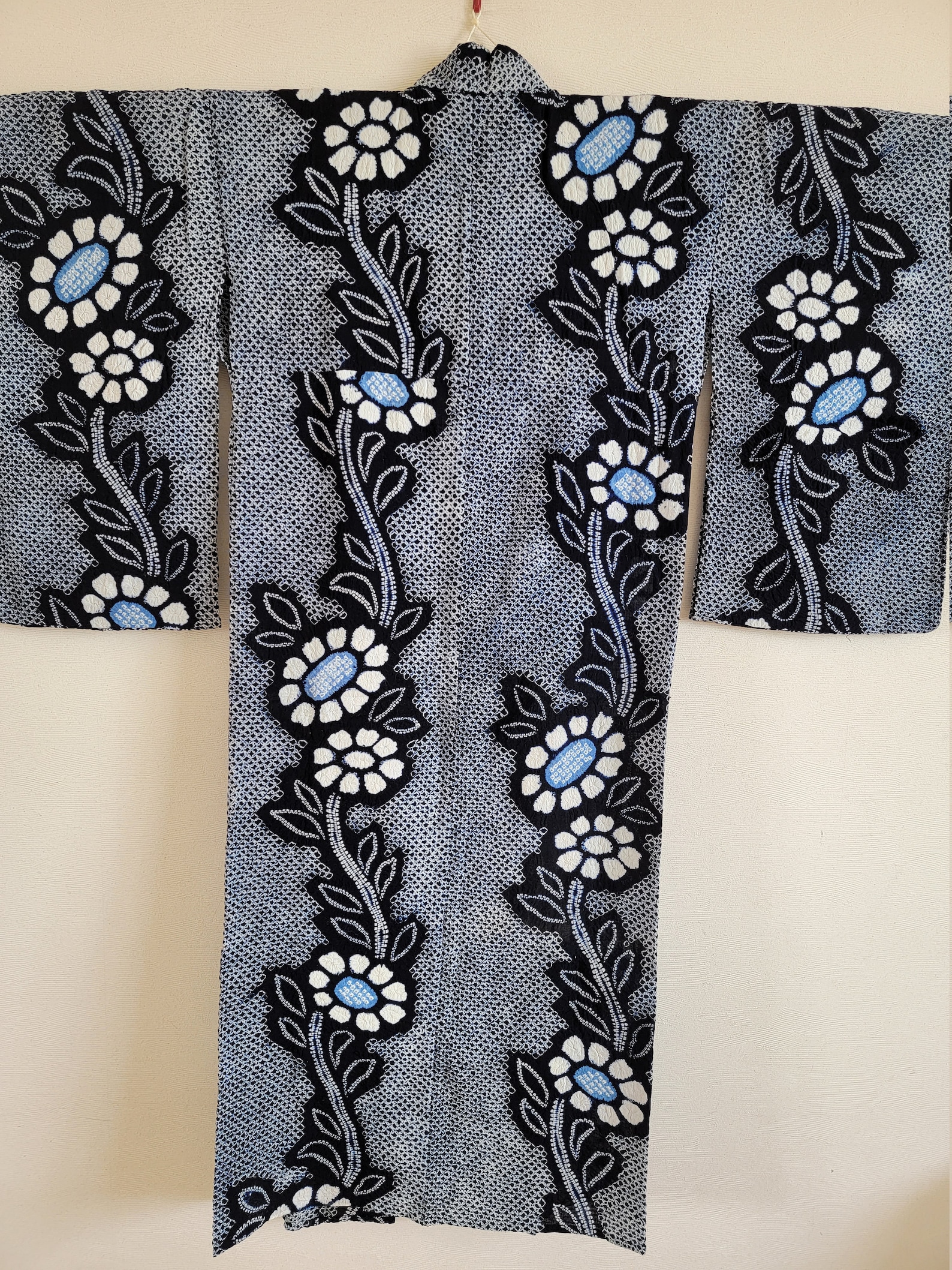 Shibori Cotton KIMONO Robe Yukatasummer Kimono Etsy