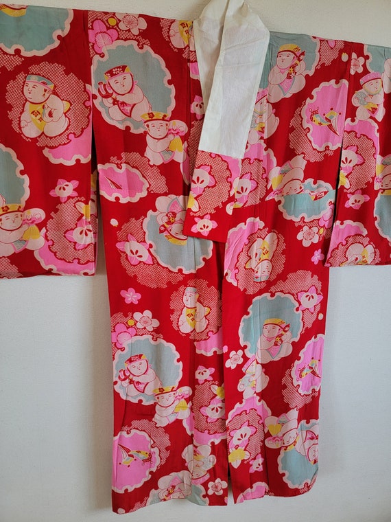 Japanese Silk Kimono juban ,gown, Dressing,Linger… - image 7