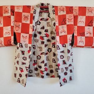 Antique Japanese Silk KIMONO jacket haori,KIMONO Dress,Antique na, Mido