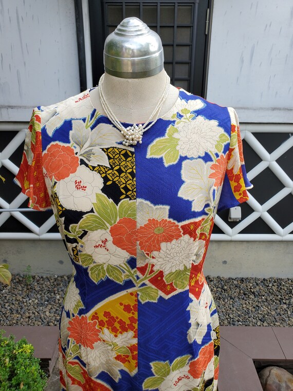 Kimono remake handmade nice pattern remake dress … - image 4