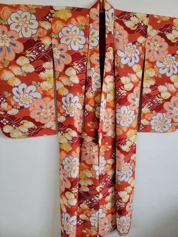 Japanese Silk Kimono Robe, gown, Dressing,Lingeri… - image 4