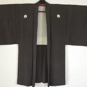 Japanese Silk Kimono Jacket Haori ,For  Men's,Vintage,  gown, KIMONO Robe,KIMONO jacket, Free Shipping　68