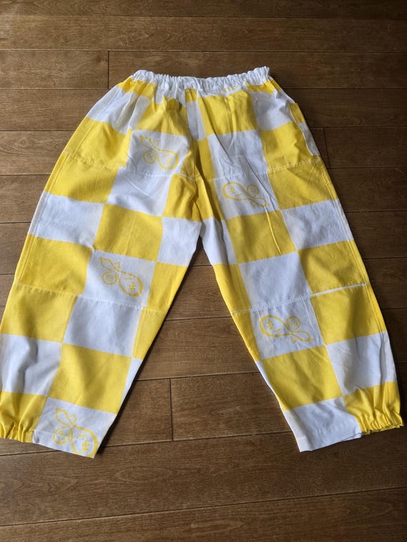 Kimono remake, Tenugui, patchwork, pants - image 9