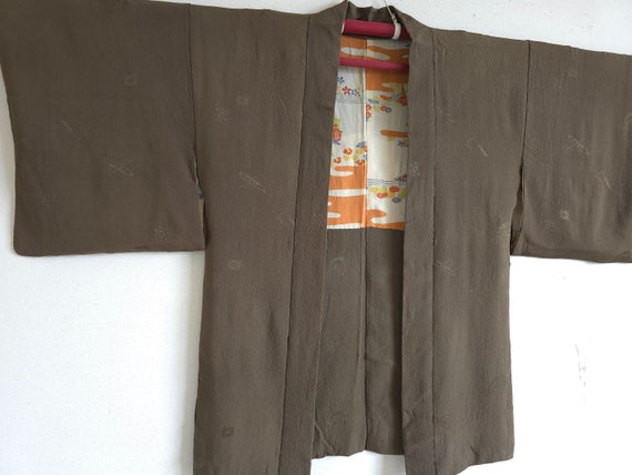 Antique Japanese Silk KIMONO Robe , Haori,Gown, D… - image 4