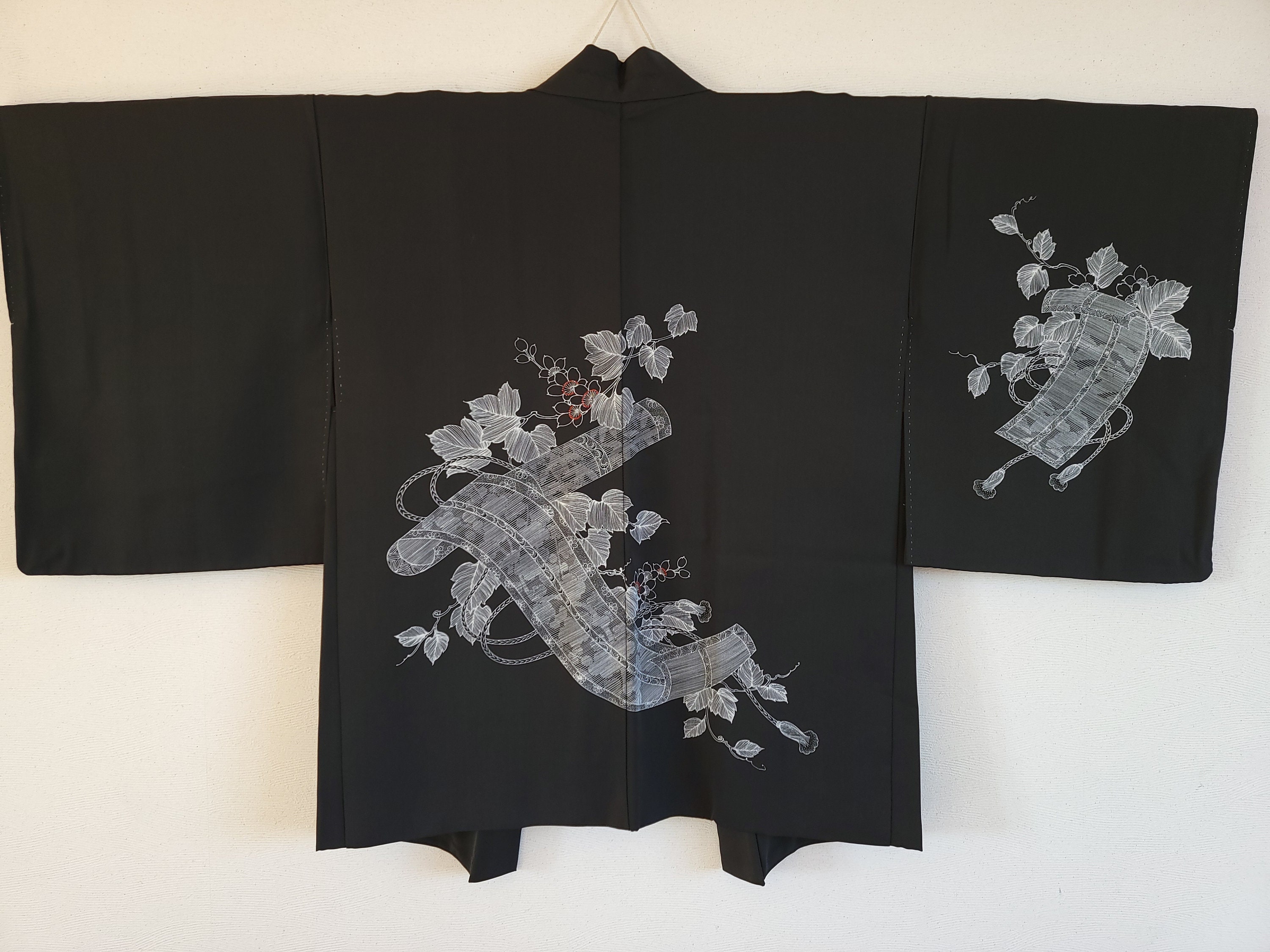 Black silk kimono - Etsy 日本