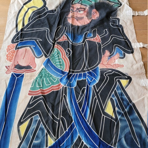 Vintage Japanese indigo dye cotton shops BORO,83cm×153cm,Free Shipping　1