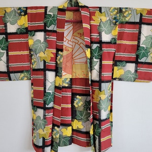 Antique Japanese Silk KIMONO jacket haori,KIMONO Dress,Antiquewa