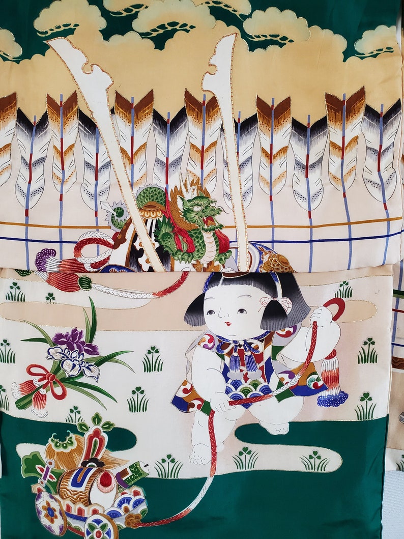 KIMONO Jacket,Free Shipping Japanese Baby/'s Silk KIMONO Robe