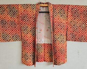 Veste KIMONO en soie japonaise haori,Shibori,Robe KIMONO,Antique15