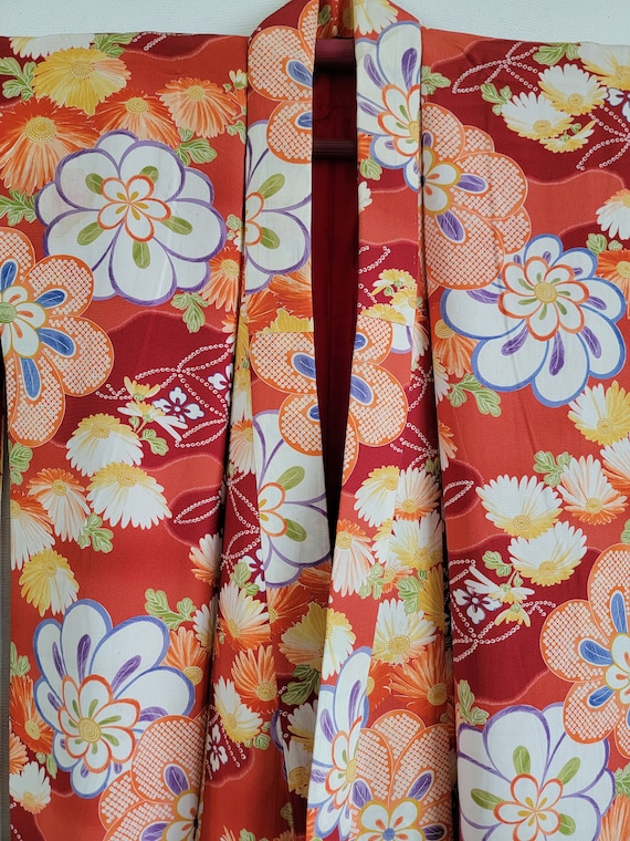 Japanese Silk Kimono Robe, gown, Dressing,Lingeri… - image 5