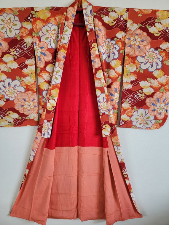 Japanese Silk Kimono Robe, gown, Dressing,Lingeri… - image 7