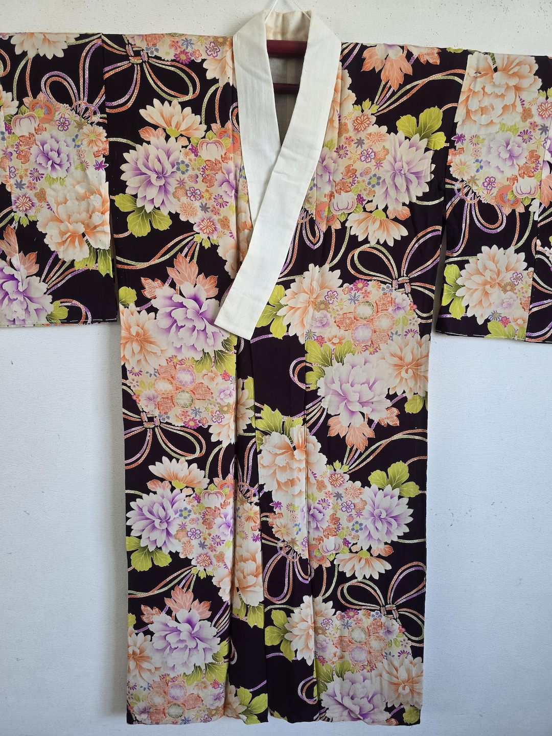 1910s,japanese Silk Kimono Juban, Gown, Dressing,lingerie
