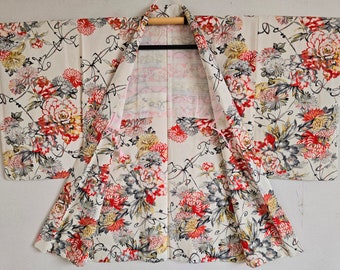 Japońska jedwabna kurtka KIMONO haori,Sukienka KIMONO,Antyk15