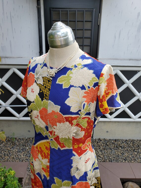 Kimono remake handmade nice pattern remake dress … - image 6