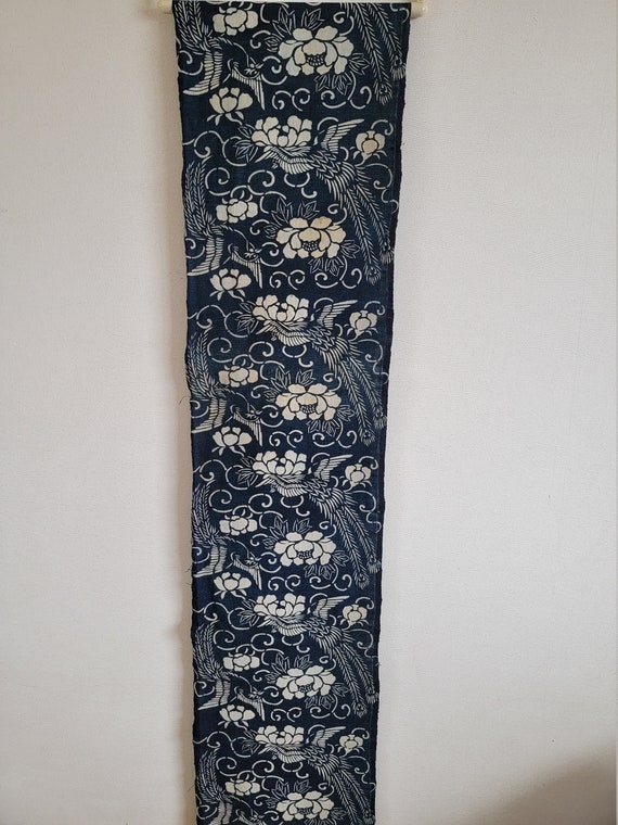 KATAGAMI Vintage Japanese Kimono Fabric Indigo Blue KATAZOME | Etsy