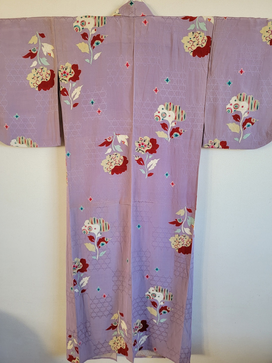 Antique Japanese Silk KIMONO Robe Gown Dressinglingerie Etsy