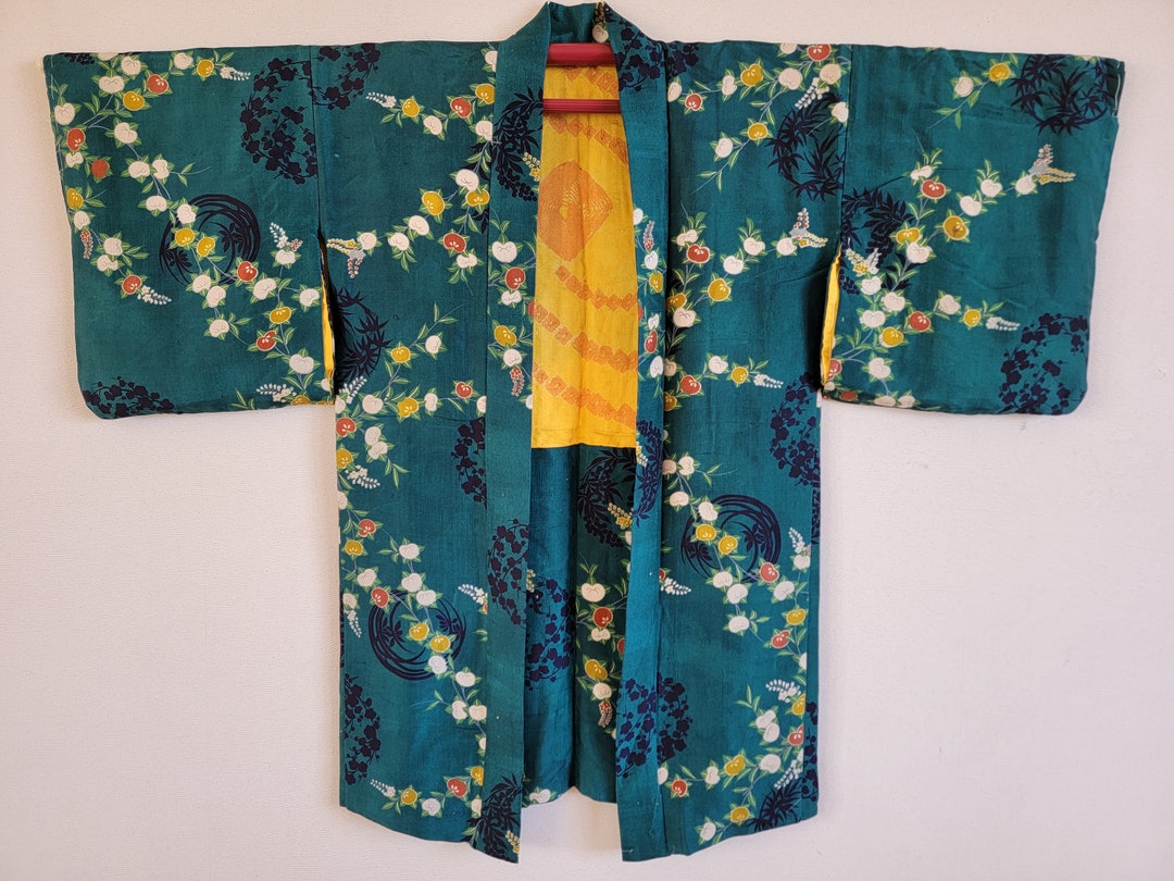 Antique Japanese Silk KIMONO Robe, Haori, Gown, Dressing, Lingerie