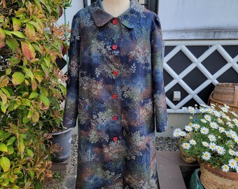 Kimono remake handmade , Tsumugi　Coat.
