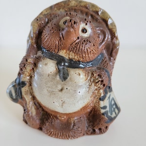 Japanese Tanuki, good luck stutue, Japanese engimono.