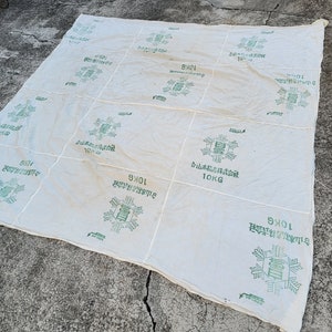 Vintage Japanese cotton powder bag, KONABUKURO, 0BORO, 200cm×198cm, Free Shipping　