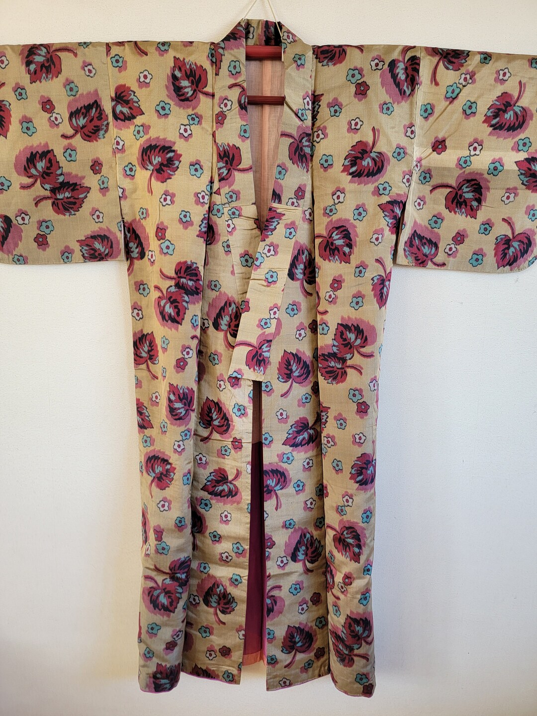 Antique Japanese Silk KIMONO Robe meisengown Etsy