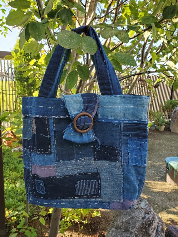 SPACIOUS BORO BAG, Handmade mottainai Bag, Zero Waste, Japanese Boro  Stitching, Old Up-cycled Black Canvas Bag, Sustainable Wabi-sabi Bag. - Etsy