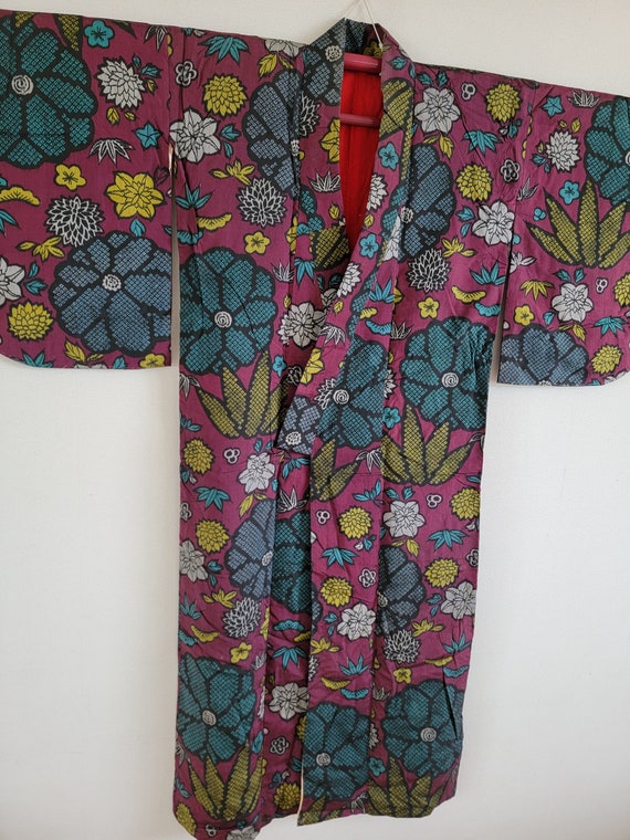 Antique Japanese Silk KIMONO Robe, Haori,Gown, Dr… - image 4