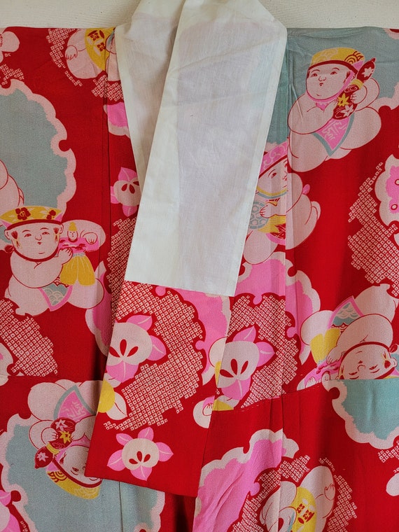 Japanese Silk Kimono juban ,gown, Dressing,Linger… - image 8