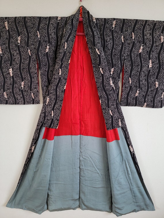 Bata KIMONO de seda japonesa antigua vestido vestido lenceria ropa de dormir vestido tradicional envio gratuito Etsy Mexico