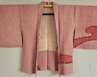 Japanese Silk KIMONO jacket haori, Shibori, KIMONO Dress, Antique15