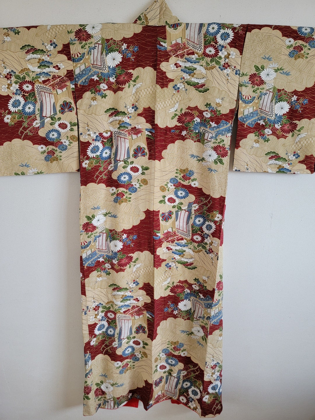 Japanese Silk Kimono Robe, Gown, Dressing,lingerie, Nightwear