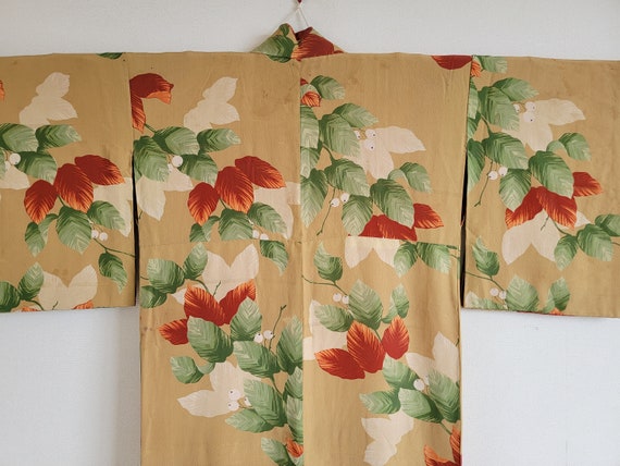 Antique Japanese Silk Kimono, gown, Dressing,Ling… - image 3