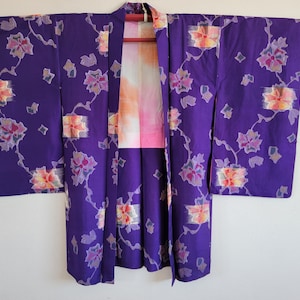 Antique Japanese Silk KIMONO jacket haori,KIMONO Dress,Antique