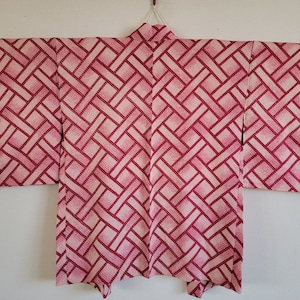 Japanese Silk KIMONO Jacket, Shibori, KIMONO Jacket, Free Shipping　B