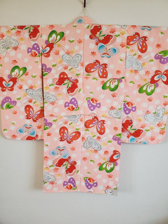 Antique Japanese Child's Silk KIMONO Robe Furisod