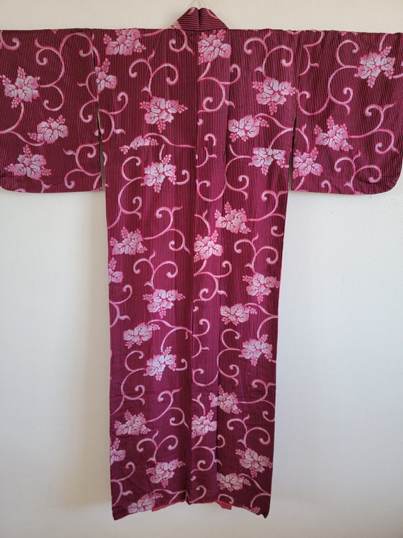 Antique Japanese Silk Kimono Robe, gown, Dressing… - image 1