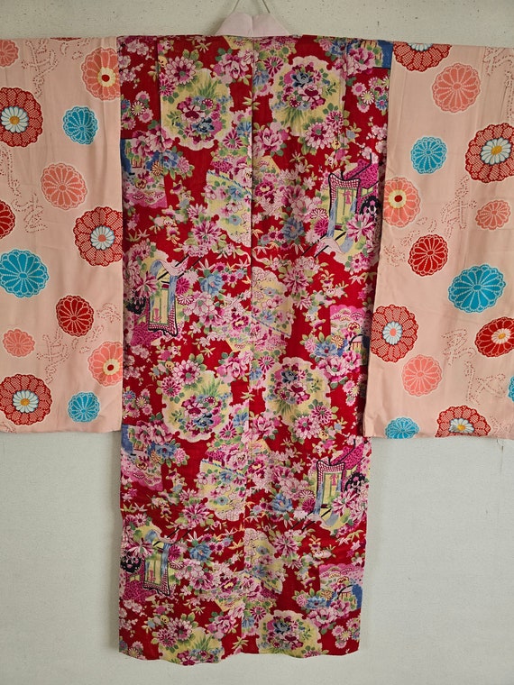 Antique Japanese Silk KIMONO Robe , Gown, Dressin… - image 2