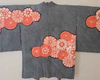 Japanische KIMONO-Jacke aus Seide, Haori, Shibori, KIMONO-Kleid, 130