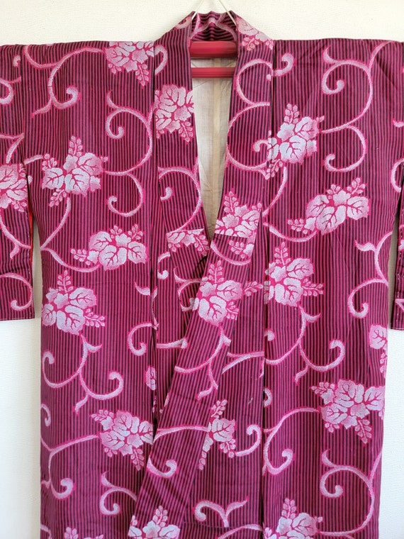 Antique Japanese Silk Kimono Robe, gown, Dressing… - image 8