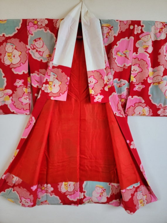 Japanese Silk Kimono juban ,gown, Dressing,Linger… - image 10