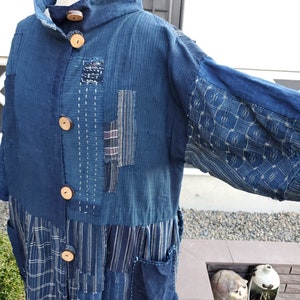 All Hand-stitched Vintage Japanese Clothes Remake Handmade, BORO ,free ...