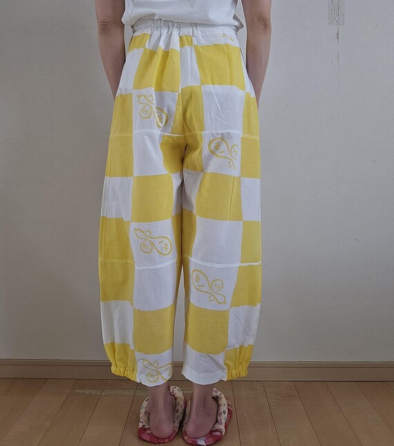 Kimono remake, Tenugui, patchwork, pants - image 4