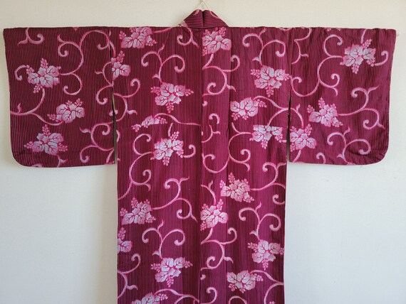 Antique Japanese Silk Kimono Robe, gown, Dressing… - image 3